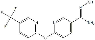 N'-hydroxy-6-{[5-(trifluoromethyl)pyridin-2-yl]sulfanyl}pyridine-3-carboximidamide Structure