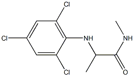 N-methyl-2-[(2,4,6-trichlorophenyl)amino]propanamide Structure