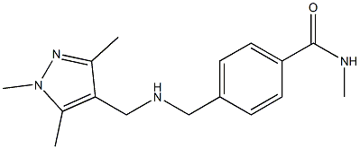 N-methyl-4-({[(1,3,5-trimethyl-1H-pyrazol-4-yl)methyl]amino}methyl)benzamide Structure