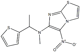 N-methyl-5-nitro-N-(1-thien-2-ylethyl)imidazo[2,1-b][1,3]thiazol-6-amine 구조식 이미지