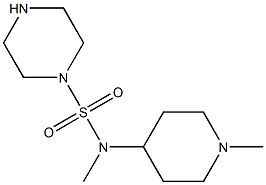 N-methyl-N-(1-methylpiperidin-4-yl)piperazine-1-sulfonamide 구조식 이미지