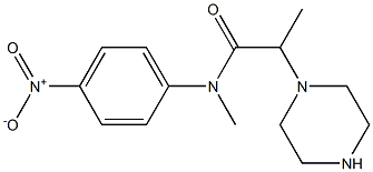 N-methyl-N-(4-nitrophenyl)-2-(piperazin-1-yl)propanamide Structure