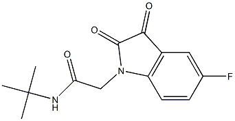 N-tert-butyl-2-(5-fluoro-2,3-dioxo-2,3-dihydro-1H-indol-1-yl)acetamide Structure