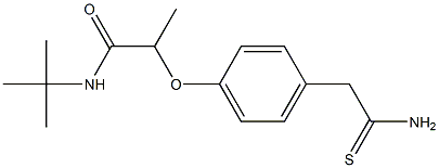 N-tert-butyl-2-[4-(carbamothioylmethyl)phenoxy]propanamide 구조식 이미지