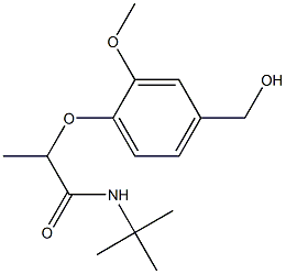 N-tert-butyl-2-[4-(hydroxymethyl)-2-methoxyphenoxy]propanamide Structure