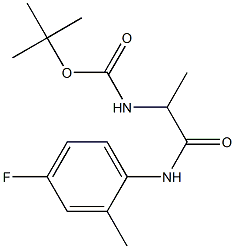 tert-butyl 2-[(4-fluoro-2-methylphenyl)amino]-1-methyl-2-oxoethylcarbamate 구조식 이미지