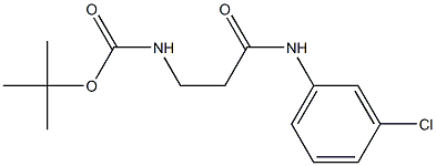 tert-butyl 3-[(3-chlorophenyl)amino]-3-oxopropylcarbamate Structure