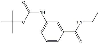 tert-butyl 3-[(ethylamino)carbonyl]phenylcarbamate 구조식 이미지