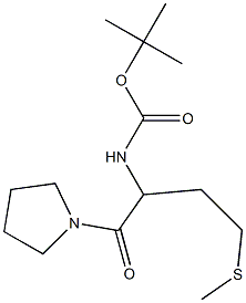 tert-butyl N-[4-(methylsulfanyl)-1-oxo-1-(pyrrolidin-1-yl)butan-2-yl]carbamate 구조식 이미지