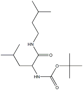 tert-butyl N-{3-methyl-1-[(3-methylbutyl)carbamoyl]butyl}carbamate Structure