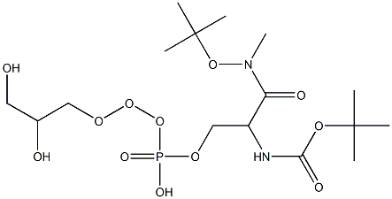 {1-(tert-Butoxy-methyl-carbamoyl)-2-[(2,3-dihydroxy-propoxy)-hydroxy-phosphoryloxy]-ethyl}-carbamic acid tert-butyl ester 구조식 이미지