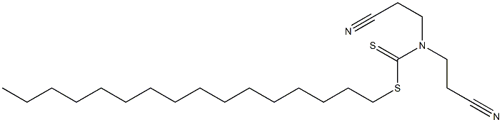 N,N-bis(2-cyanoethyl)-1-hexadecylsulfanyl-methanethioamide 구조식 이미지