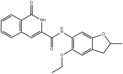 3-Isoquinolinecarboxamide,  N-(5-ethoxy-2,3-dihydro-2-methyl-6-benzofuranyl)-1,2-dihydro-1-oxo- 구조식 이미지