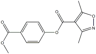4-Isoxazolecarboxylic  acid,  3,5-dimethyl-,  4-(methoxycarbonyl)phenyl  ester 구조식 이미지