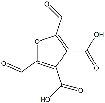 3,4-Furandicarboxylic  acid,  2,5-diformyl- 구조식 이미지