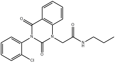 1(2H)-Quinazolineacetamide,  3-(2-chlorophenyl)-3,4-dihydro-2,4-dioxo-N-propyl- 구조식 이미지