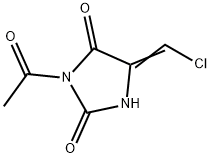 2,4-Imidazolidinedione,  3-acetyl-5-(chloromethylene)- Structure