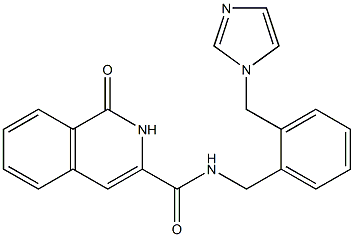 3-Isoquinolinecarboxamide,  1,2-dihydro-N-[[2-(1H-imidazol-1-ylmethyl)phenyl]methyl]-1-oxo- 구조식 이미지