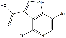 1H-Pyrrolo[3,2-c]pyridine-3-carboxylic  acid,  7-bromo-4-chloro- Structure