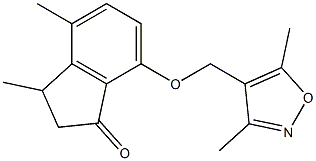 1H-Inden-1-one,  7-[(3,5-dimethyl-4-isoxazolyl)methoxy]-2,3-dihydro-3,4-dimethyl- 구조식 이미지