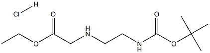 ETHYL N-[(2-BOC-AMINO)ETHYL]GLYCINATE HCL Structure