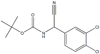 [Cyano-(3,4-dichloro-phenyl)-methyl]-carbamic acid tert-butyl ester 구조식 이미지