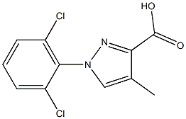 1-(2,6-dichlorophenyl)-4-methyl-1H-pyrazole-3-carboxylic acid 구조식 이미지