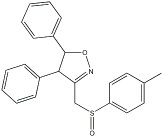 Isoxazole,  4,5-dihydro-3-[[(4-methylphenyl)sulfinyl]methyl]-4,5-diphenyl- 구조식 이미지