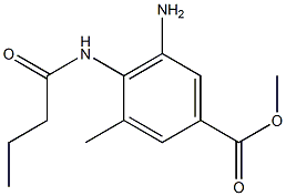 Methyl 3-Methyl-4-n-Butyramino-5-Amino Benzoic Acid Structure