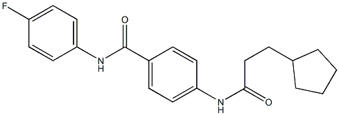 4-[(3-cyclopentylpropanoyl)amino]-N-(4-fluorophenyl)benzamide Structure