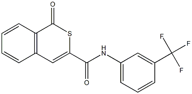 1-oxo-N-[3-(trifluoromethyl)phenyl]-1H-isothiochromene-3-carboxamide 구조식 이미지