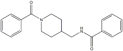 N-[(1-benzoyl-4-piperidinyl)methyl]benzamide Structure