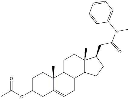21-(methylanilino)-21-oxopregn-5-en-3-yl acetate 구조식 이미지