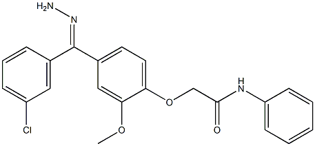 2-{4-[2-(4-chlorophenyl)carbohydrazonoyl]-2-methoxyphenoxy}-N-phenylacetamide Structure
