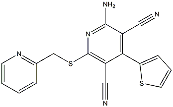 2-amino-6-[(2-pyridinylmethyl)sulfanyl]-4-(2-thienyl)-3,5-pyridinedicarbonitrile 구조식 이미지