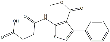 4-{[3-(methoxycarbonyl)-4-phenylthien-2-yl]amino}-4-oxobutanoic acid 구조식 이미지