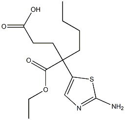 4-(2-amino-1,3-thiazol-5-yl)-4-(ethoxycarbonyl)octanoic acid Structure
