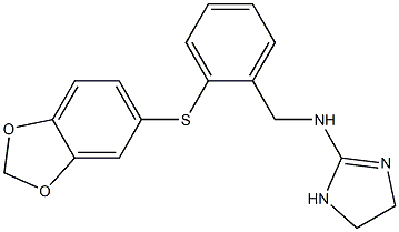 N-[2-(1,3-benzodioxol-5-ylsulfanyl)benzyl]-N-(4,5-dihydro-1H-imidazol-2-yl)amine Structure