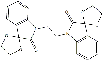 1-[2-(2-oxo-2,3-dihydrospiro[1H-indole-3,2'-[1,3]-dioxolane]-1-yl)ethyl]-1,3-dihydrospiro[2H-indole-3,2'-[1,3]-dioxolane]-2-one 구조식 이미지