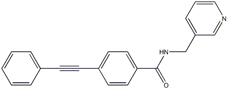 4-(phenylethynyl)-N-(3-pyridinylmethyl)benzamide Structure