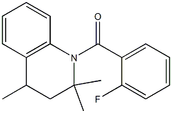 1-(2-fluorobenzoyl)-2,2,4-trimethyl-1,2,3,4-tetrahydroquinoline 구조식 이미지