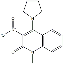 3-nitro-1-methyl-4-(1-pyrrolidinyl)-2(1H)-quinolinone Structure