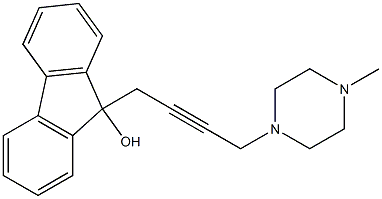 9-[4-(4-methyl-1-piperazinyl)-2-butynyl]-9H-fluoren-9-ol 구조식 이미지