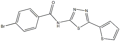 4-bromo-N-(5-thien-2-yl-1,3,4-thiadiazol-2-yl)benzamide Structure