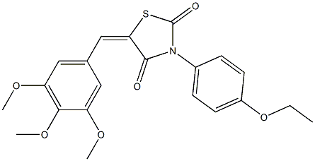 3-(4-ethoxyphenyl)-5-(3,4,5-trimethoxybenzylidene)-1,3-thiazolidine-2,4-dione 구조식 이미지
