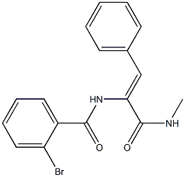 2-bromo-N-{1-[(methylamino)carbonyl]-2-phenylvinyl}benzamide 구조식 이미지