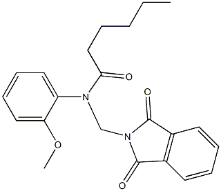 N-[(1,3-dioxo-1,3-dihydro-2H-isoindol-2-yl)methyl]-N-(2-methoxyphenyl)hexanamide 구조식 이미지