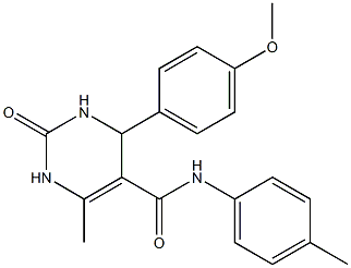 4-(4-methoxyphenyl)-6-methyl-N-(4-methylphenyl)-2-oxo-1,2,3,4-tetrahydropyrimidine-5-carboxamide 구조식 이미지