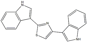 3-[4-(1H-indol-3-yl)-1,3-thiazol-2-yl]-1H-indole 구조식 이미지