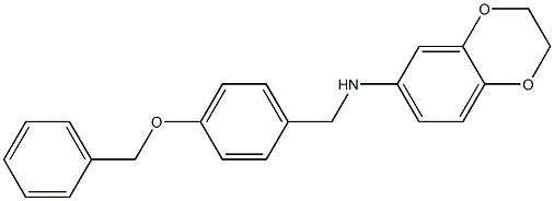 N-[4-(benzyloxy)benzyl]-N-(2,3-dihydro-1,4-benzodioxin-6-yl)amine 구조식 이미지